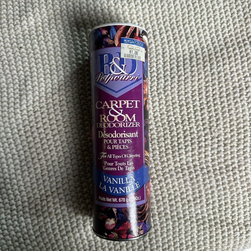 Vtg McAuley's B&D Potpourri Carpet & Room Deodorizer 24 oz Vanilla Discontinued